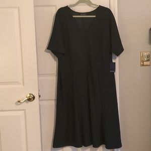 Gorgeous Forest Green Eloquii Ponte Knit Midi Dress 18 18W NWT